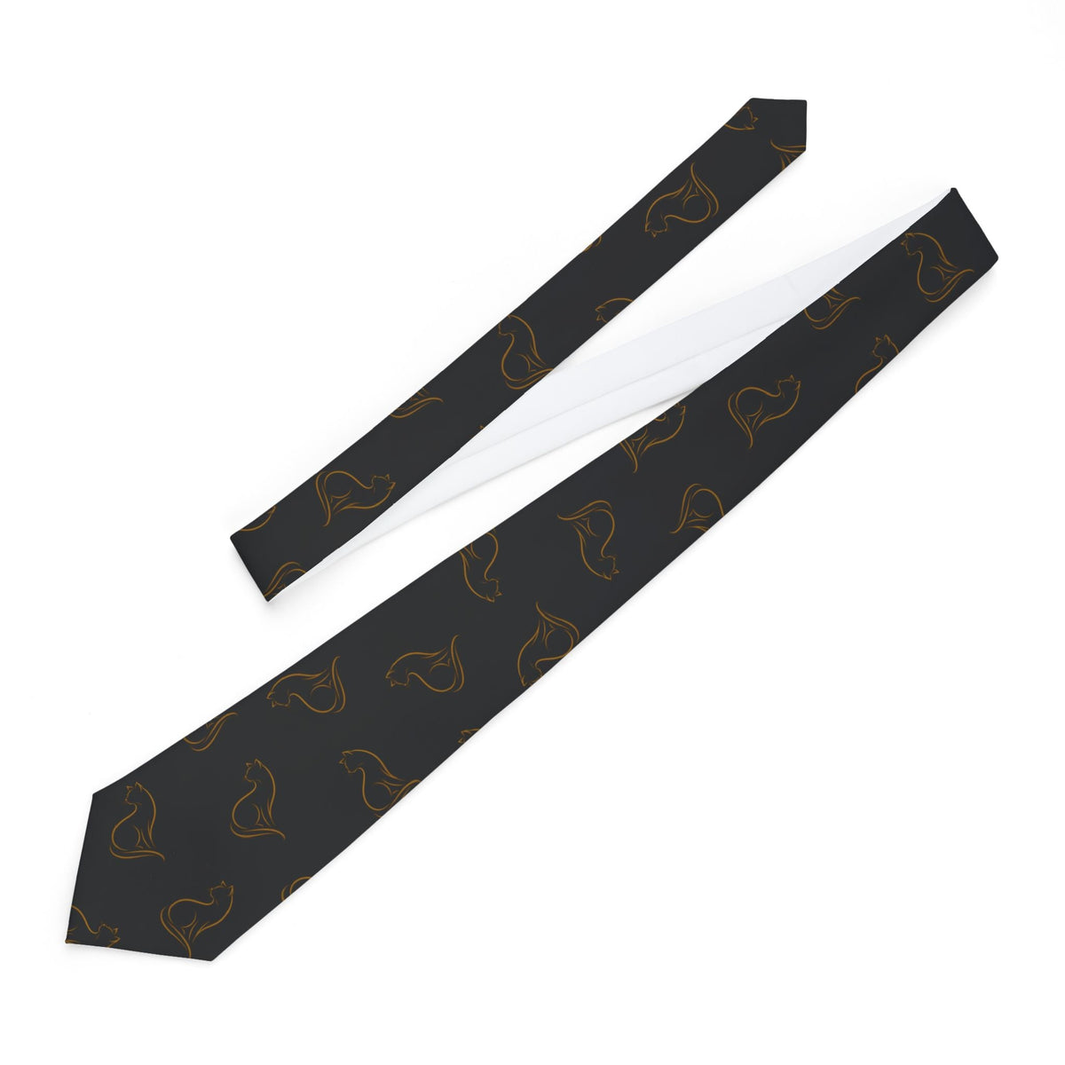 Gilded Cat Energy Slim Necktie - Clothing, Men, Neckties - EpiAl's Shop