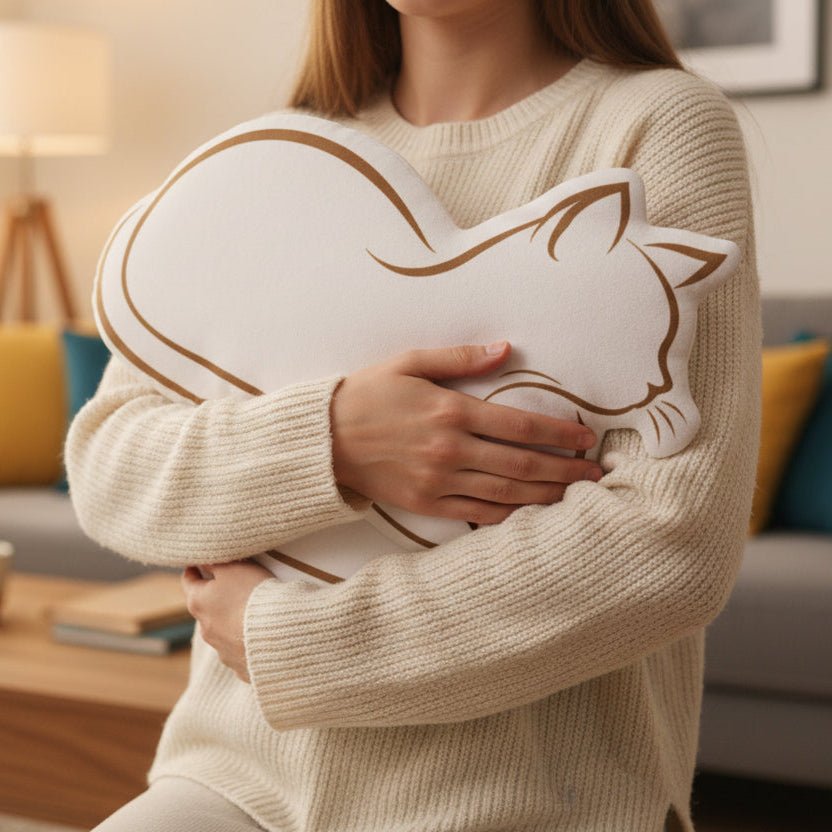 Gilded Cat Loaf Pillow — Elevated Stillness - Decor, Pillows, Shaped - EpiAl's Shop