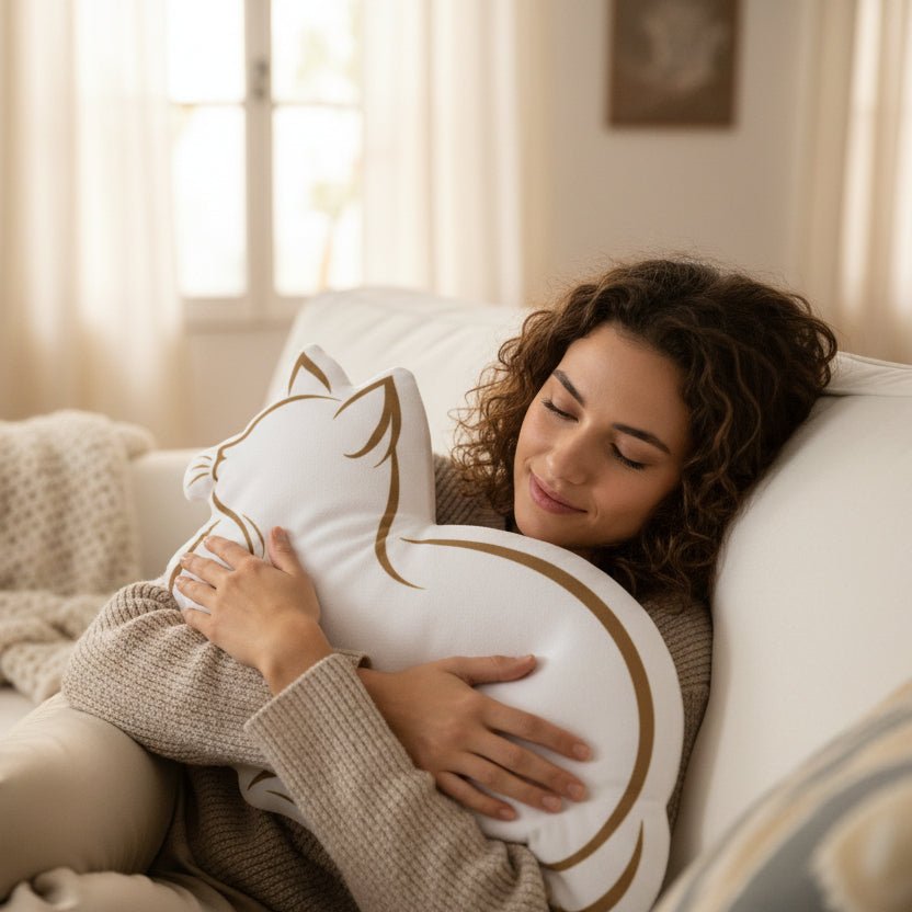 Gilded Cat Loaf Pillow — Elevated Stillness - Decor, Pillows, Shaped - EpiAl's Shop