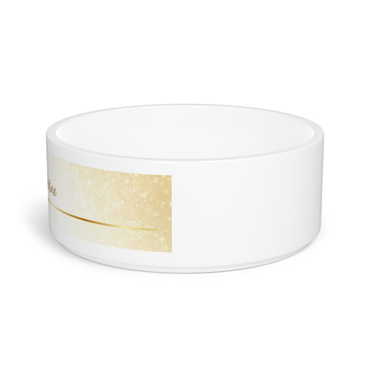 Gilded Feline Ceramic Cat Bowl | 16 oz Modern Gold Cat Design - Pet Supplies, Bowls - EpiAl's Shop