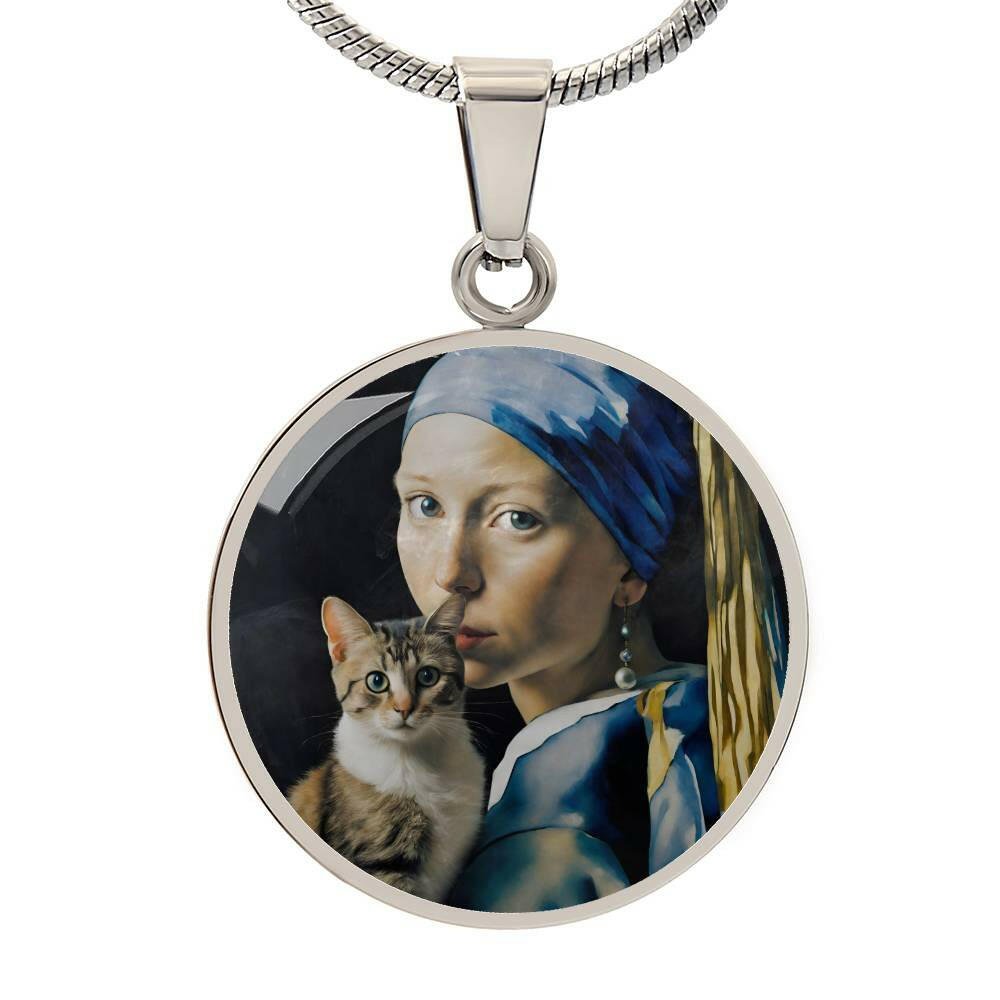 Girl with the Pearl Earring and a Cat Necklace - Jewelry - Epileptic Al’s Shop