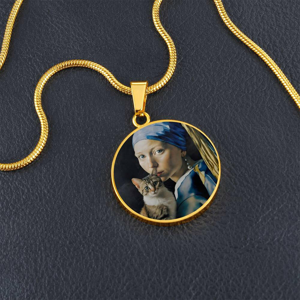 Girl with the Pearl Earring and a Cat Necklace - Jewelry - Epileptic Al’s Shop