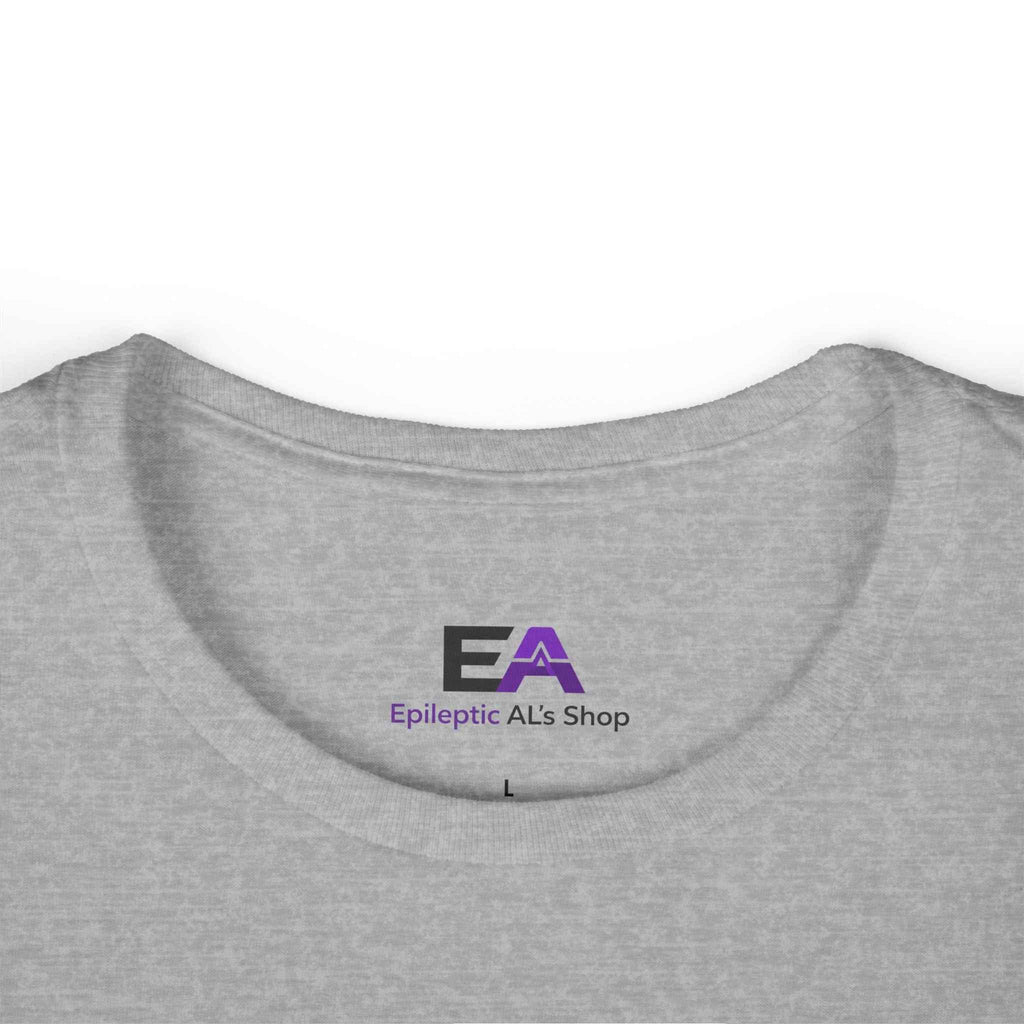 Glitch Halo Women’s Epilepsy Awareness T-Shirt – Purple Ribbon Awareness Tee - Clothing, Women, T-Shirts - EpiAl's Shop