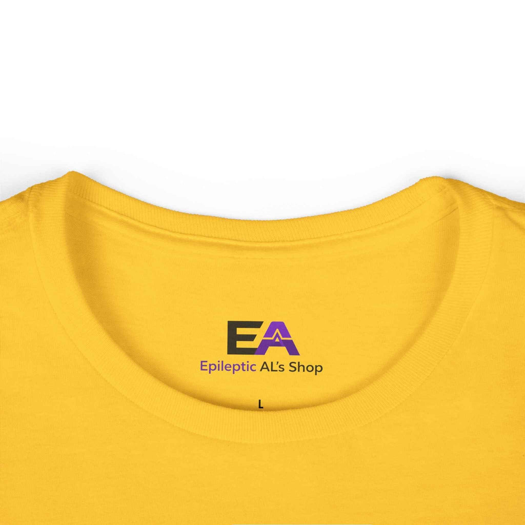 Glitch Halo Women’s Epilepsy Awareness T-Shirt – Purple Ribbon Awareness Tee - Clothing, Women, T-Shirts - EpiAl's Shop