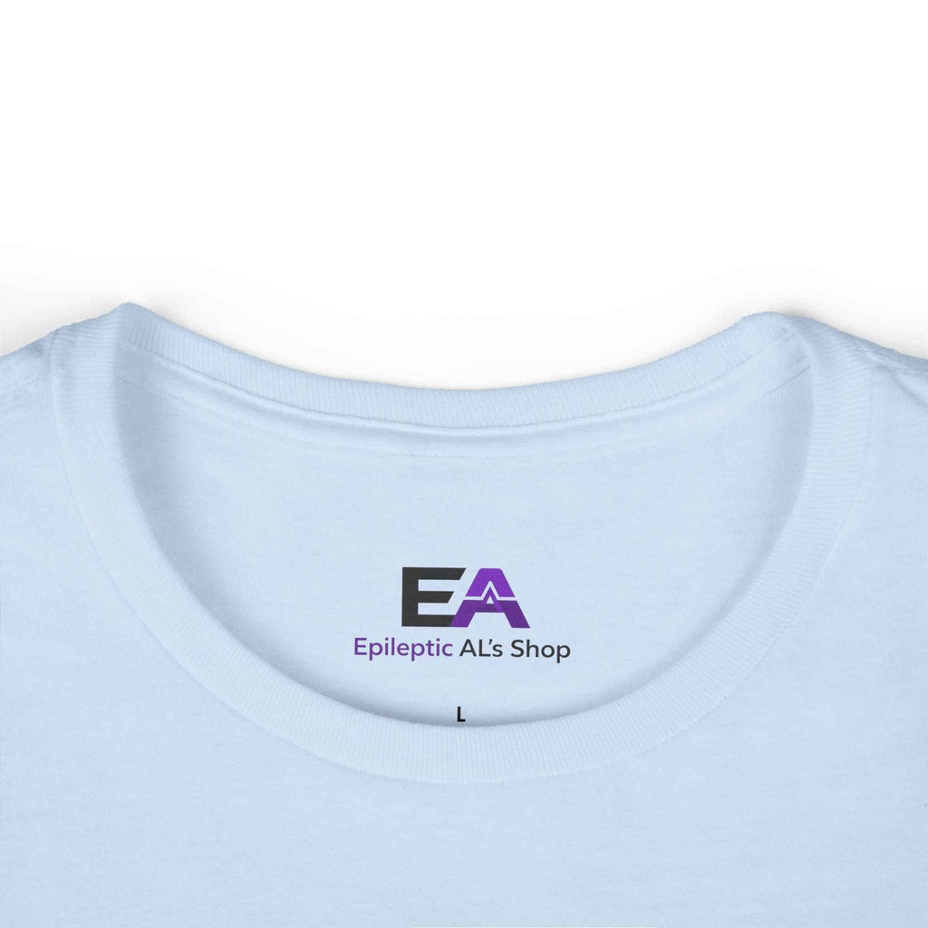 Glitch Halo Women’s Epilepsy Awareness T-Shirt – Purple Ribbon Awareness Tee - Clothing, Women, T-Shirts - EpiAl's Shop