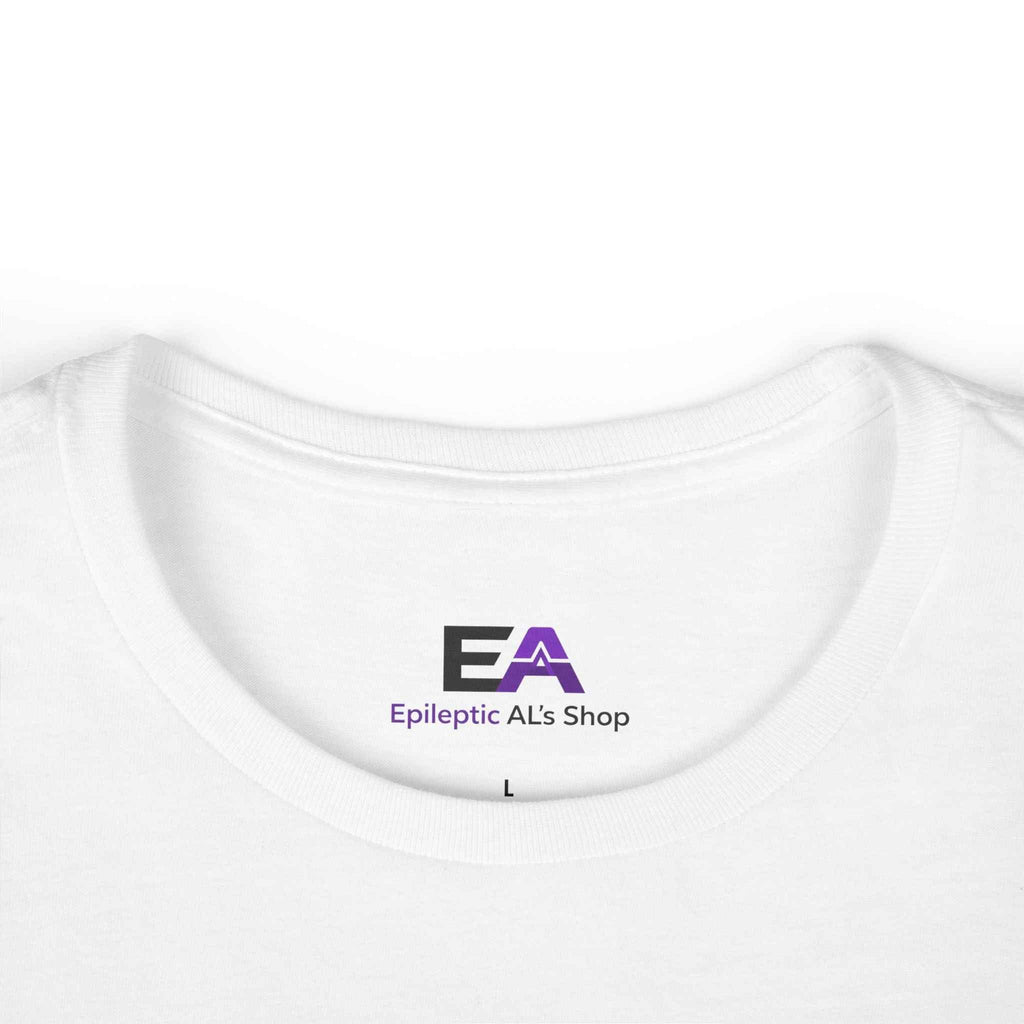 Glitch Halo Women’s Epilepsy Awareness T-Shirt – Purple Ribbon Awareness Tee - Clothing, Women, T-Shirts - EpiAl's Shop
