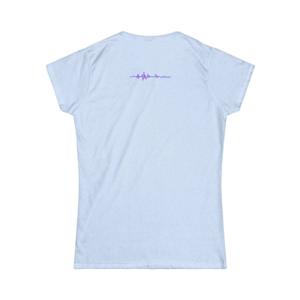 Glitch Halo Women’s Epilepsy Awareness T-Shirt – Purple Ribbon Awareness Tee - Clothing, Women, T-Shirts - EpiAl's Shop