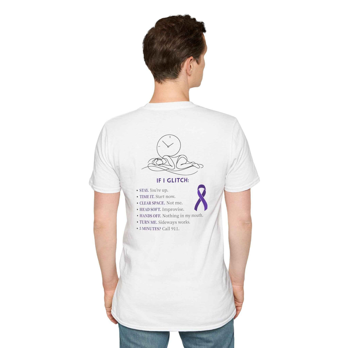 Glitch Happens Tee – Minimalist Seizure First Aid Shirt - Clothing, Unisex, T-Shirts - EpiAl's Shop