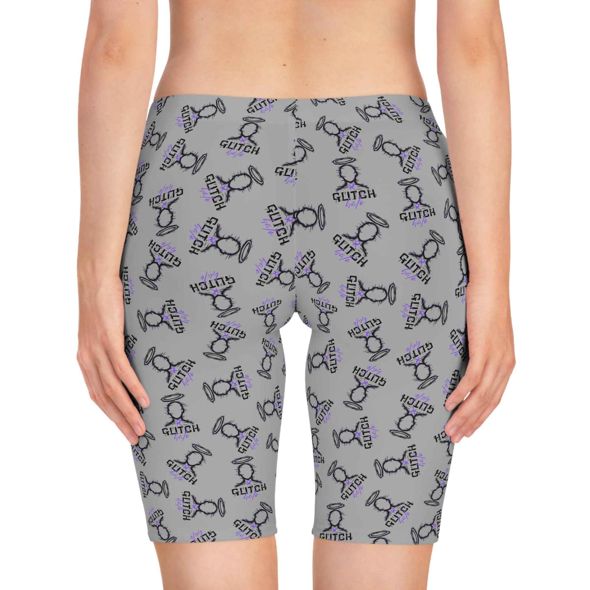 Glitch Pattern Women's Bike Shorts — All-Over Print Tech Cycling Shorts - Clothing, Unisex, Shorts, Cycling - EpiAl's Shop