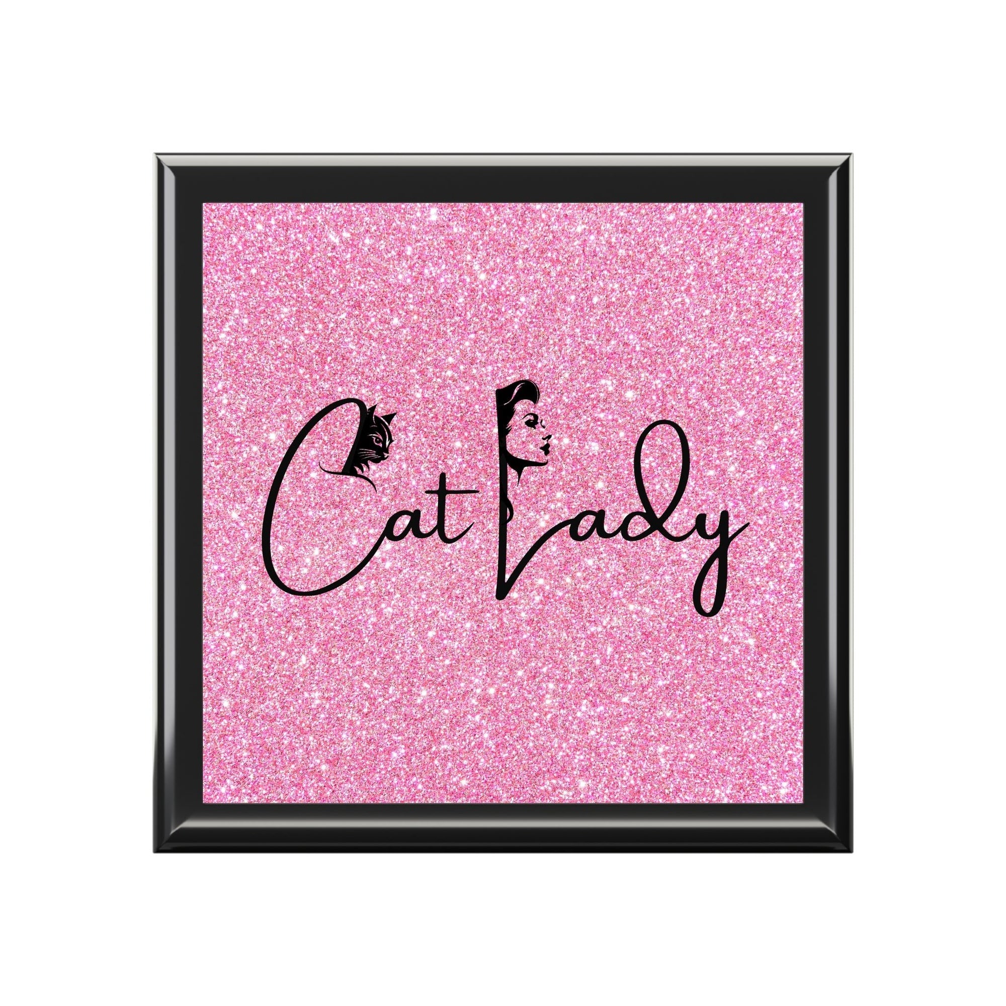 Glittery Cat Lady Jewelry Box - Perfect Gift for Cat Lovers - Decor, Bedroom, Jewelry Boxes - EpiAl's Shop