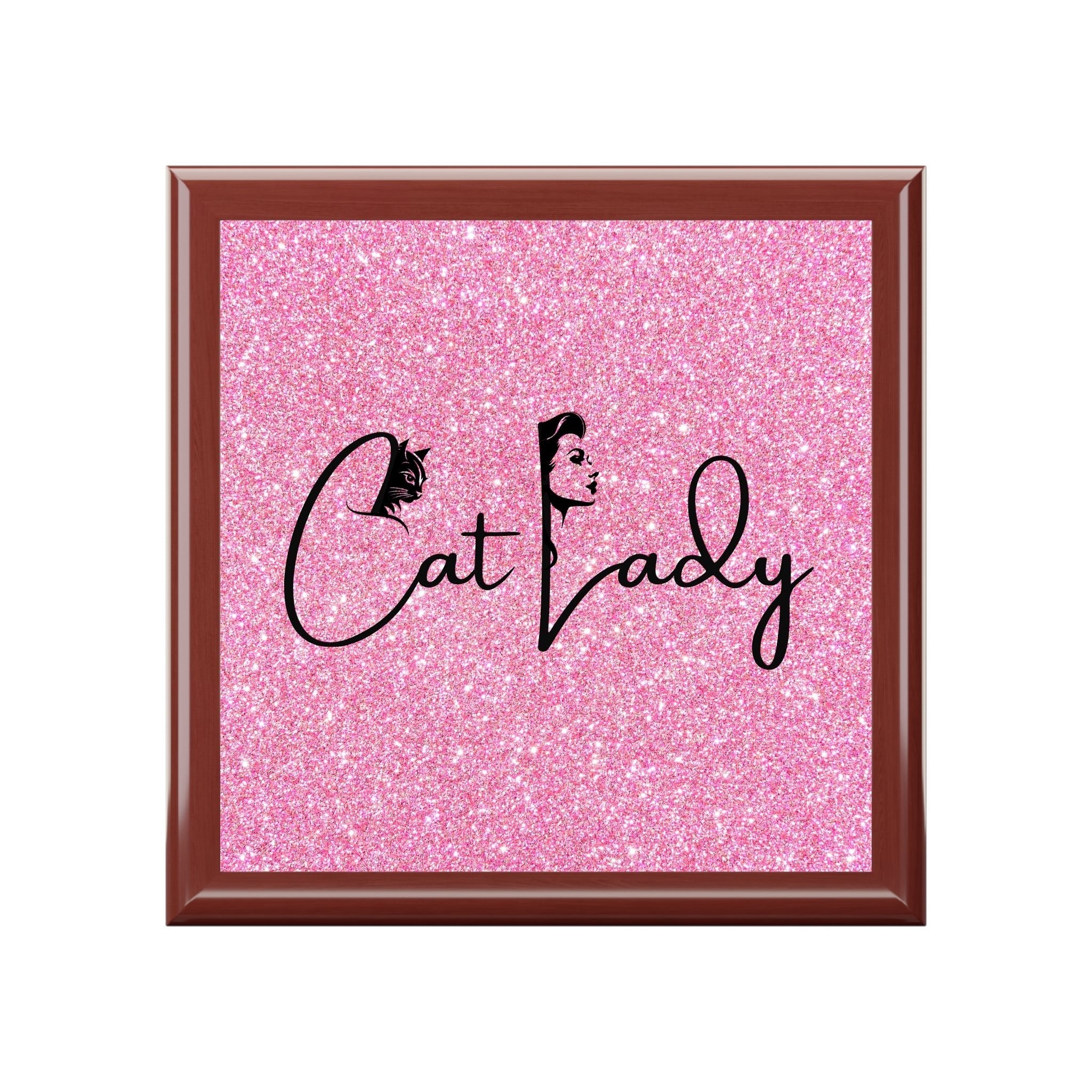 Glittery Cat Lady Jewelry Box - Perfect Gift for Cat Lovers - Decor, Bedroom, Jewelry Boxes - EpiAl's Shop