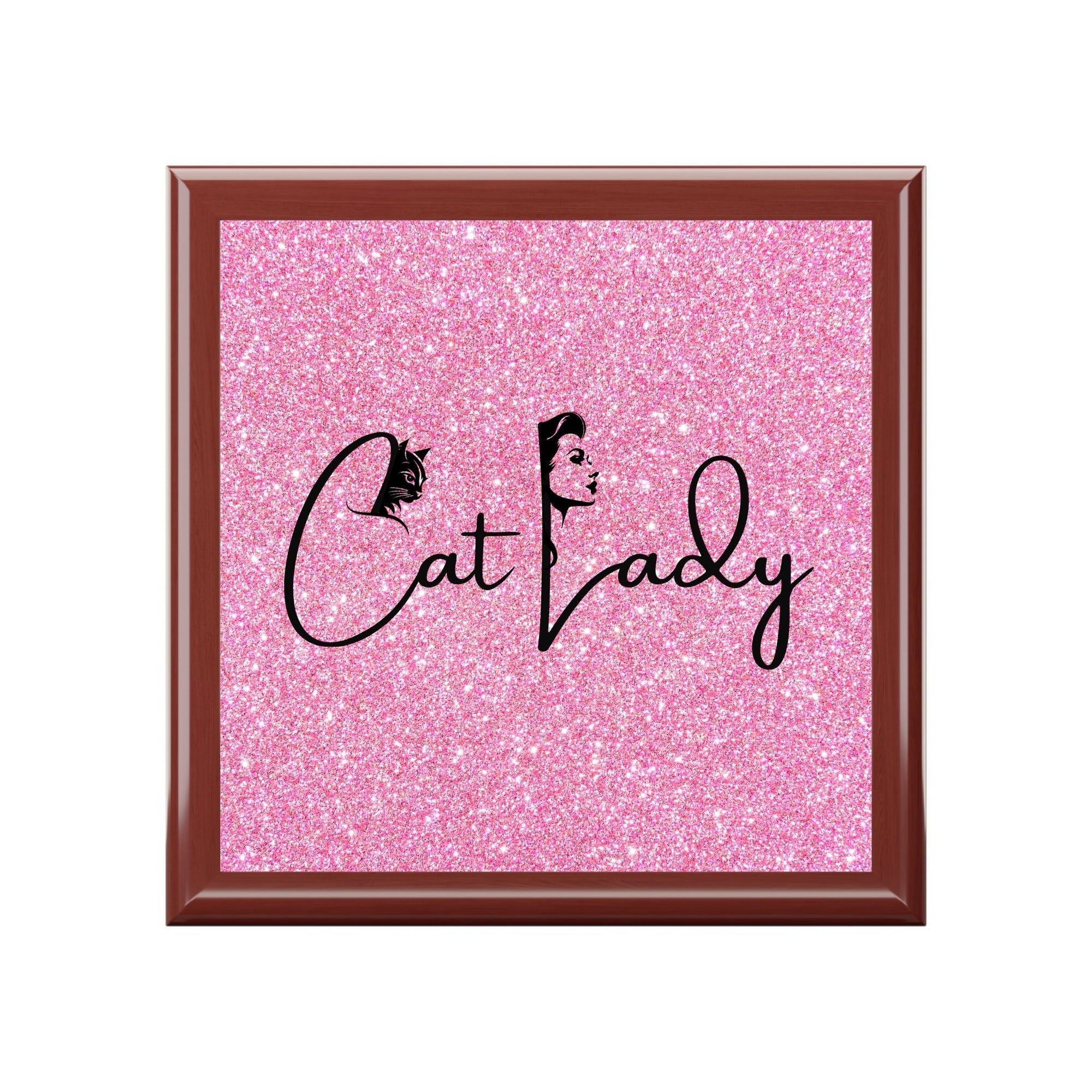 Glittery Cat Lady Jewelry Box - Perfect Gift for Cat Lovers - Decor, Bedroom, Jewelry Boxes - EpiAl's Shop