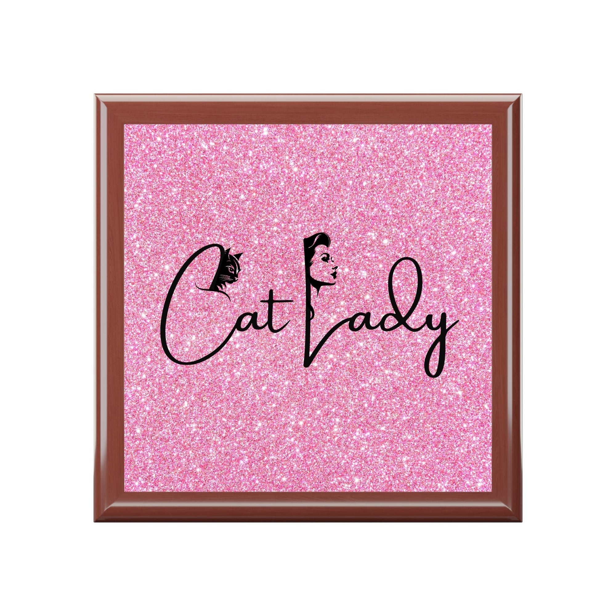 Glittery Cat Lady Jewelry Box - Perfect Gift for Cat Lovers - Decor, Bedroom, Jewelry Boxes - EpiAl's Shop