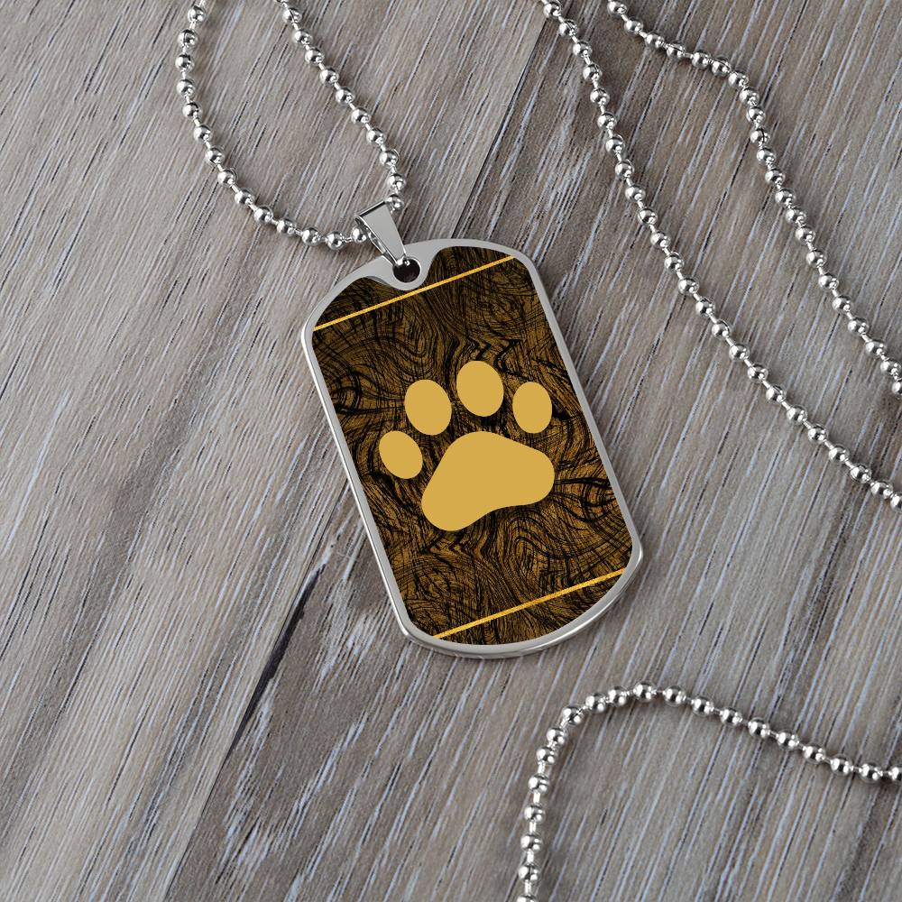 Gold & Black Paw Necklace - Jewelry - Epileptic Al’s Shop