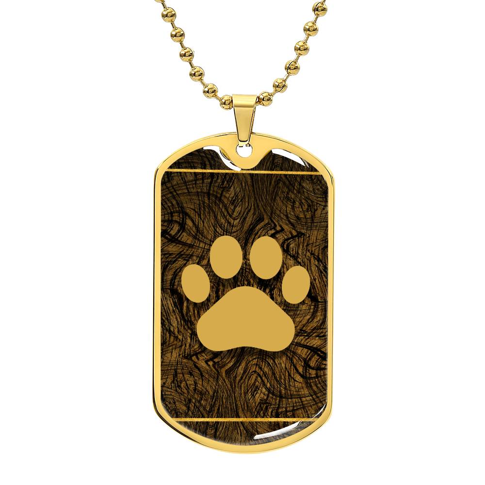 Gold & Black Paw Necklace - Jewelry - Epileptic Al’s Shop