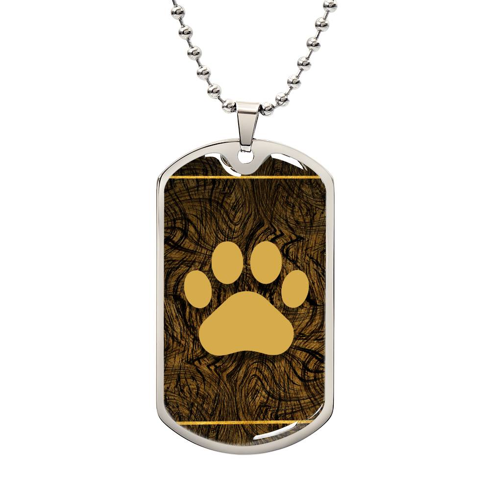 Gold & Black Paw Necklace - Jewelry - Epileptic Al’s Shop