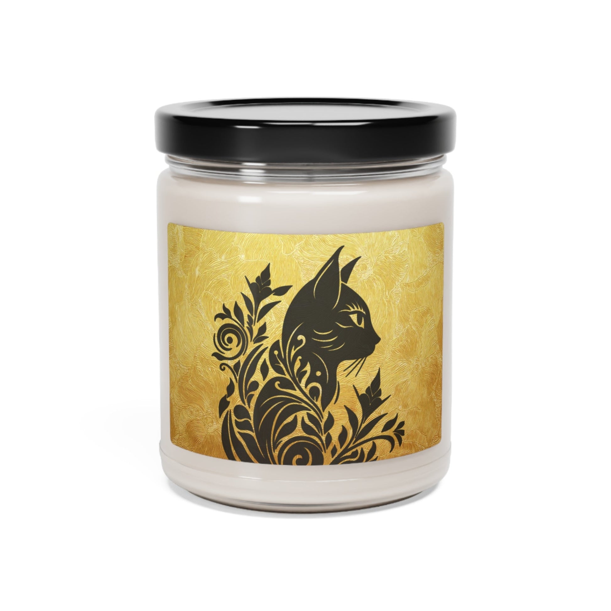 Gold Fancy Cat Scented Soy Candle, 9oz - Home Decor - Epileptic Al’s Shop