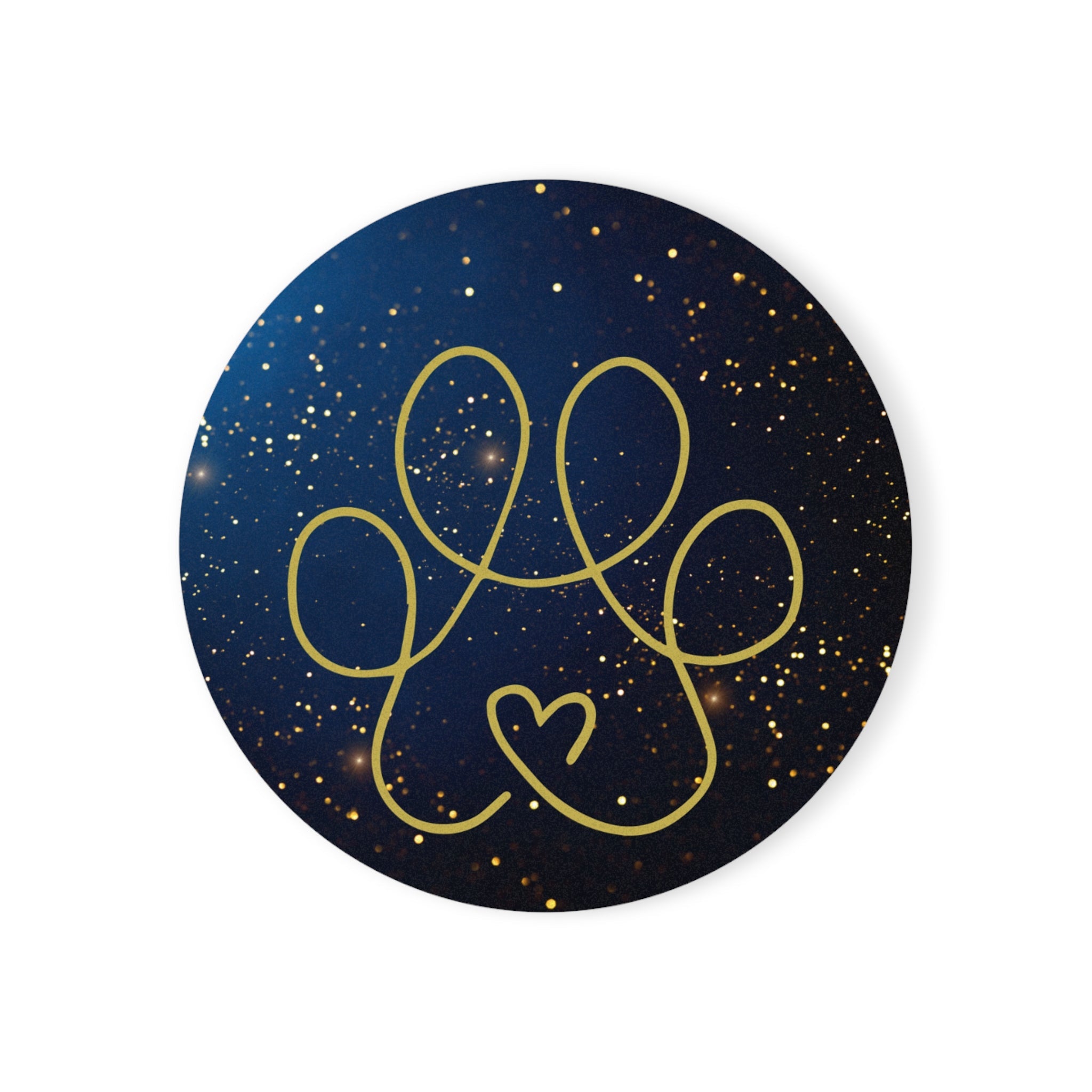 Gold Paw Cork Back Coaster - EpiAl's Shop