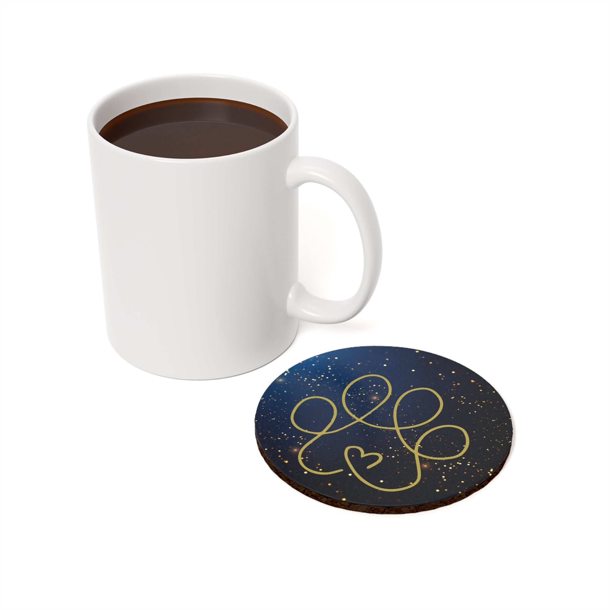 Gold Paw Cork Back Coaster - EpiAl's Shop