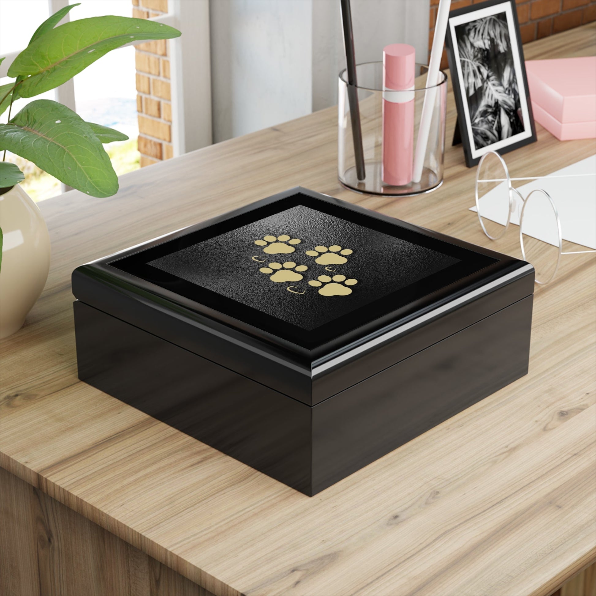 Gold Paw Tracks Jewelry Box - Home Decor - Epileptic Al’s Shop