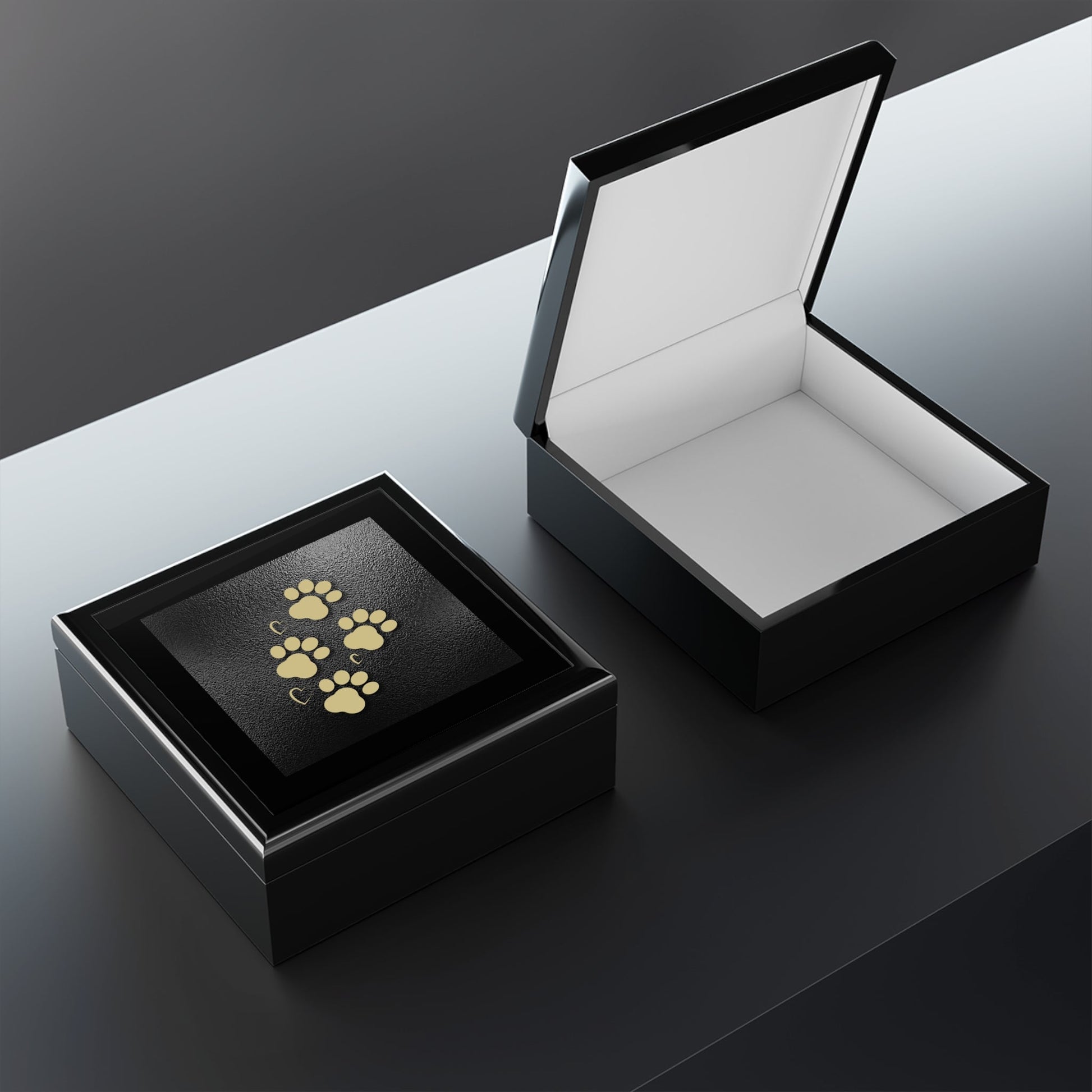 Gold Paw Tracks Jewelry Box - Home Decor - Epileptic Al’s Shop