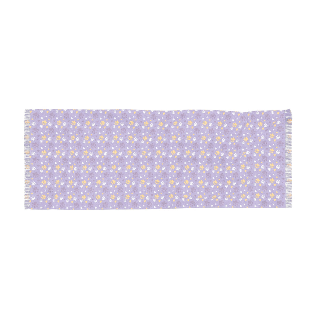Gold Paws on Purple Light Scarf - All Over Prints - Epileptic Al’s Shop
