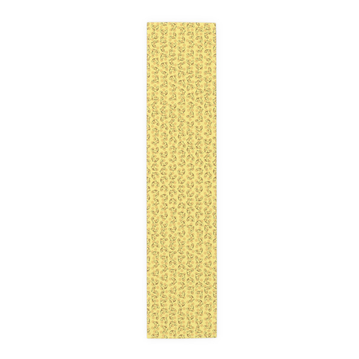 Golden Purr Cat Table Runner – Minimalist Line Art Polka Dot Design - Decor, Home, Tablecloths & Runners - EpiAl's Shop