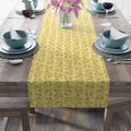 Golden Purr Cat Table Runner – Minimalist Line Art Polka Dot Design - Decor, Home, Tablecloths & Runners - EpiAl's Shop