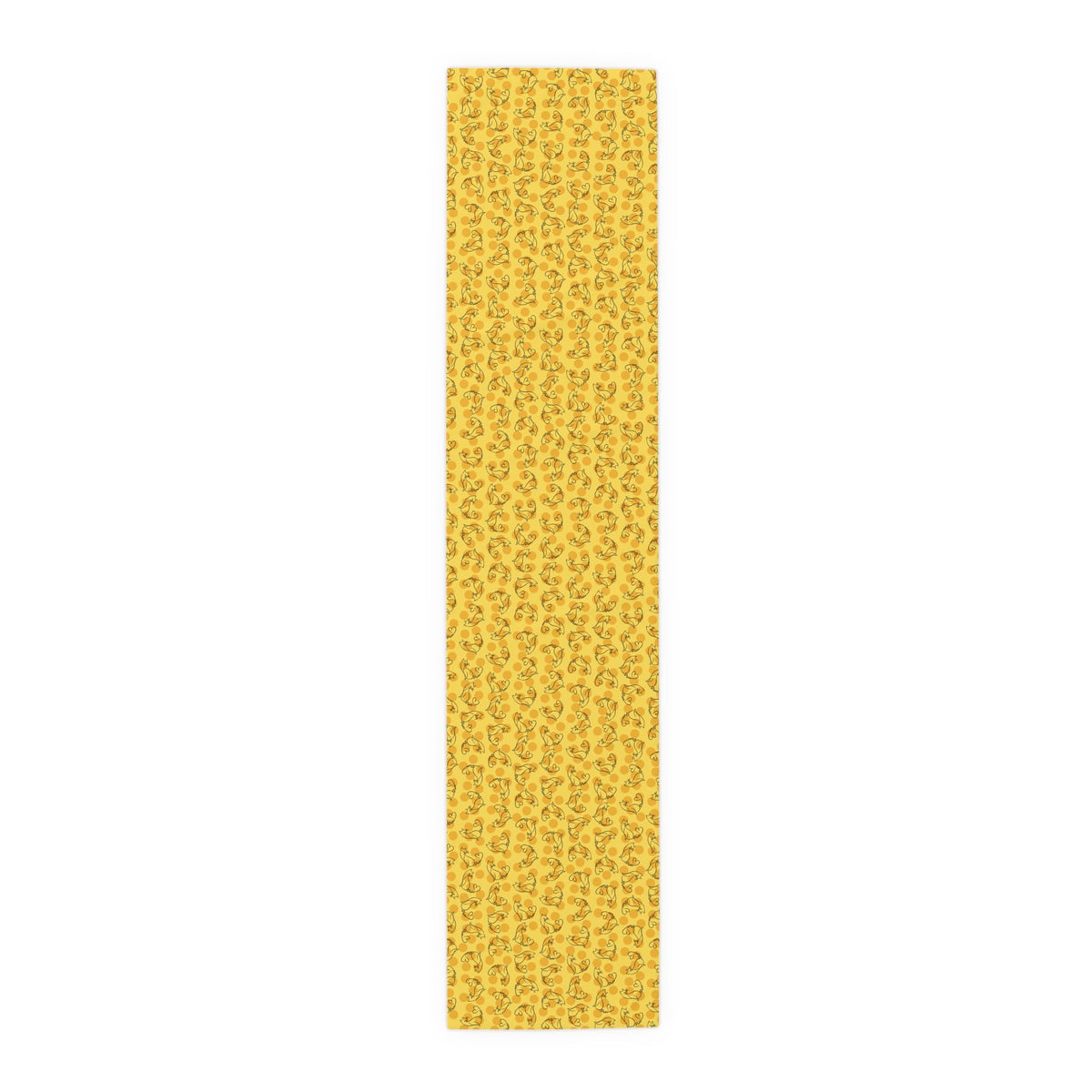 Golden Purr Cat Table Runner – Minimalist Line Art Polka Dot Design - Decor, Home, Tablecloths & Runners - EpiAl's Shop