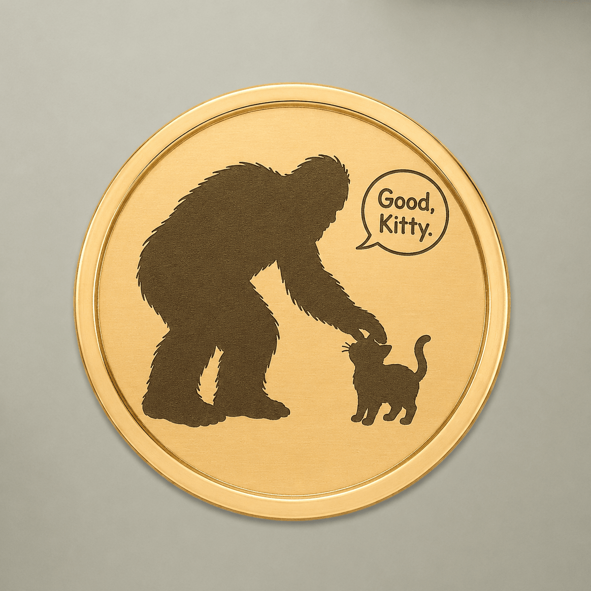 Good, Kitty Sasquatch & Cat Engraved Golf Ball Marker - Toys & Games, Golf Ball Markers - EpiAl's Shop