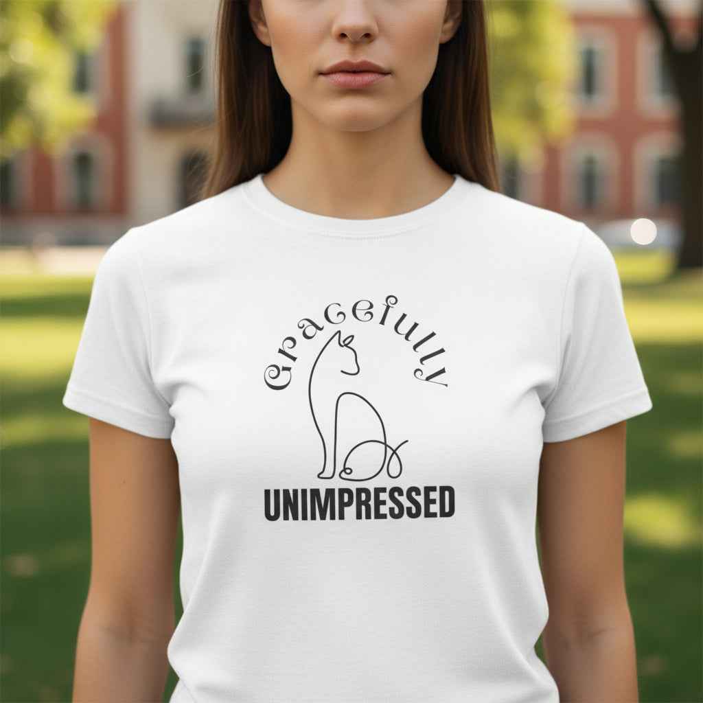Gracefully Unimpressed Women’s Tee – Soft Look, Sharp Mood - Clothing, Women, T-Shirts - EpiAl's Shop
