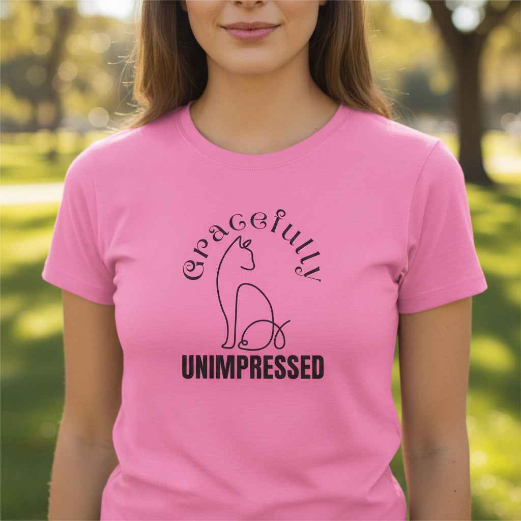Gracefully Unimpressed Women’s Tee – Soft Look, Sharp Mood - Clothing, Women, T-Shirts - EpiAl's Shop
