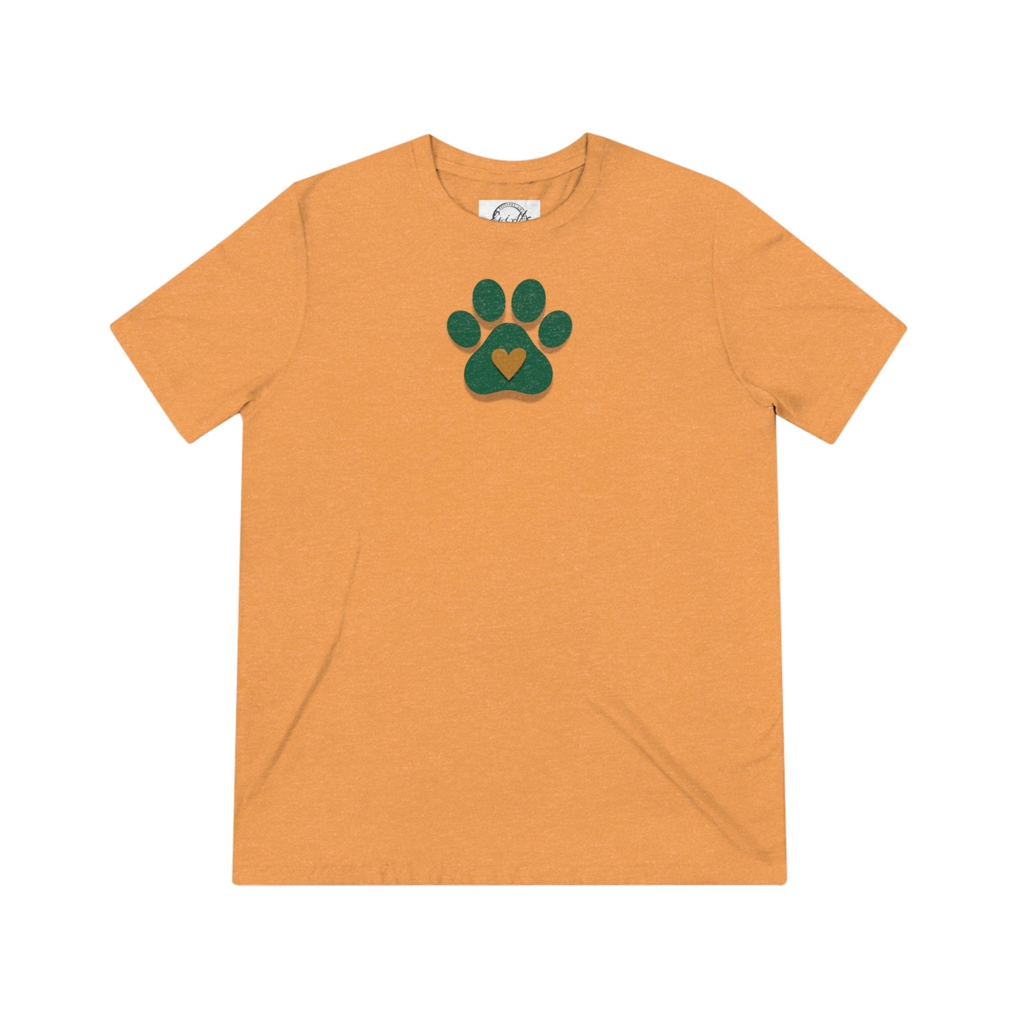 Green & Gold Paw Unisex Triblend Tee - T - Shirt - Epileptic Al’s Shop