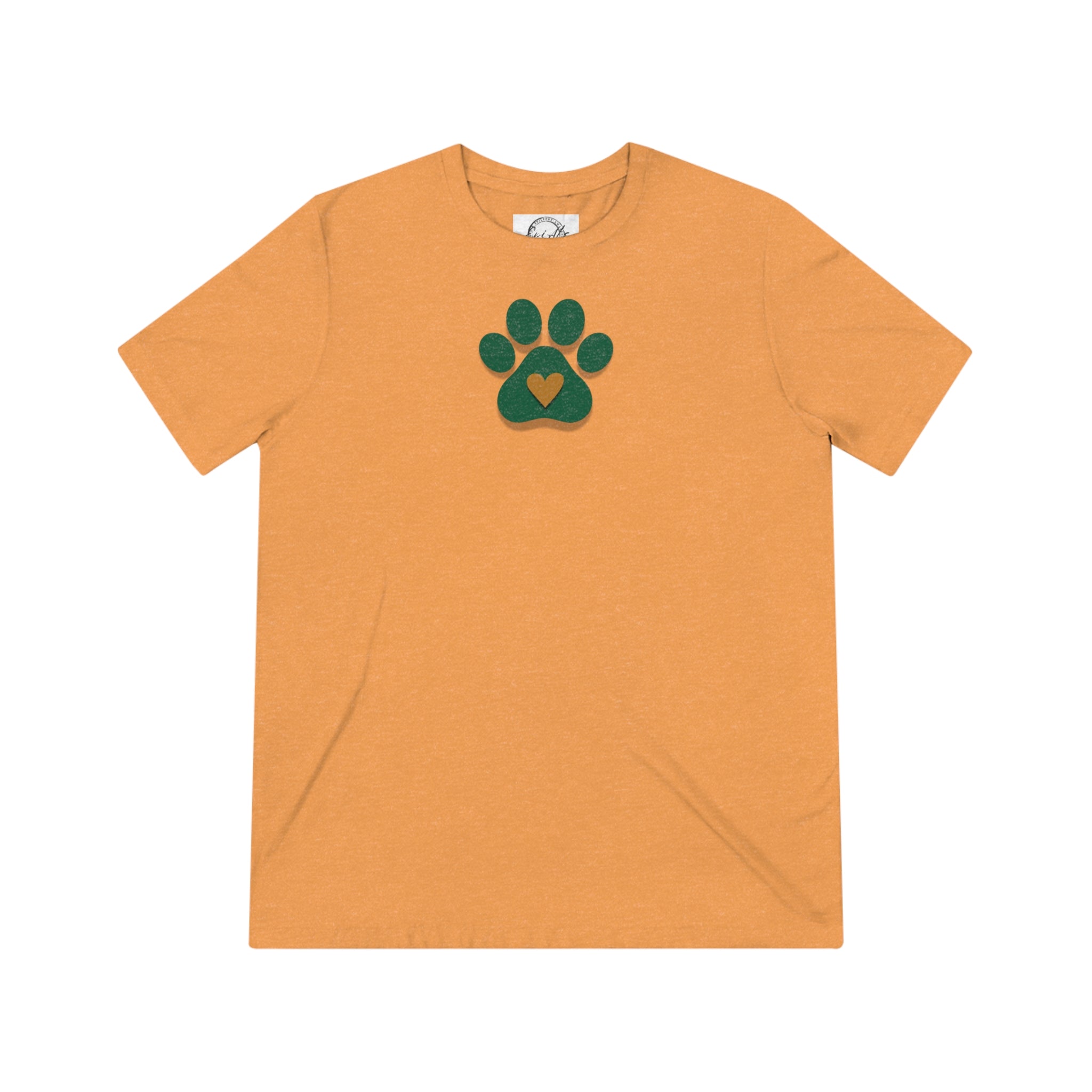 Green & Gold Paw Unisex Triblend Tee - T - Shirt - Epileptic Al’s Shop