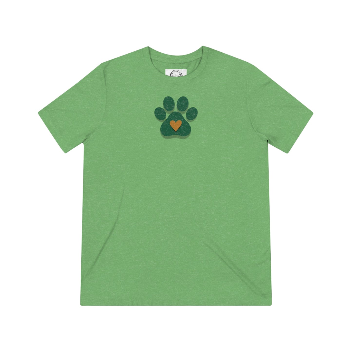 Green & Gold Paw Unisex Triblend Tee - T - Shirt - Epileptic Al’s Shop