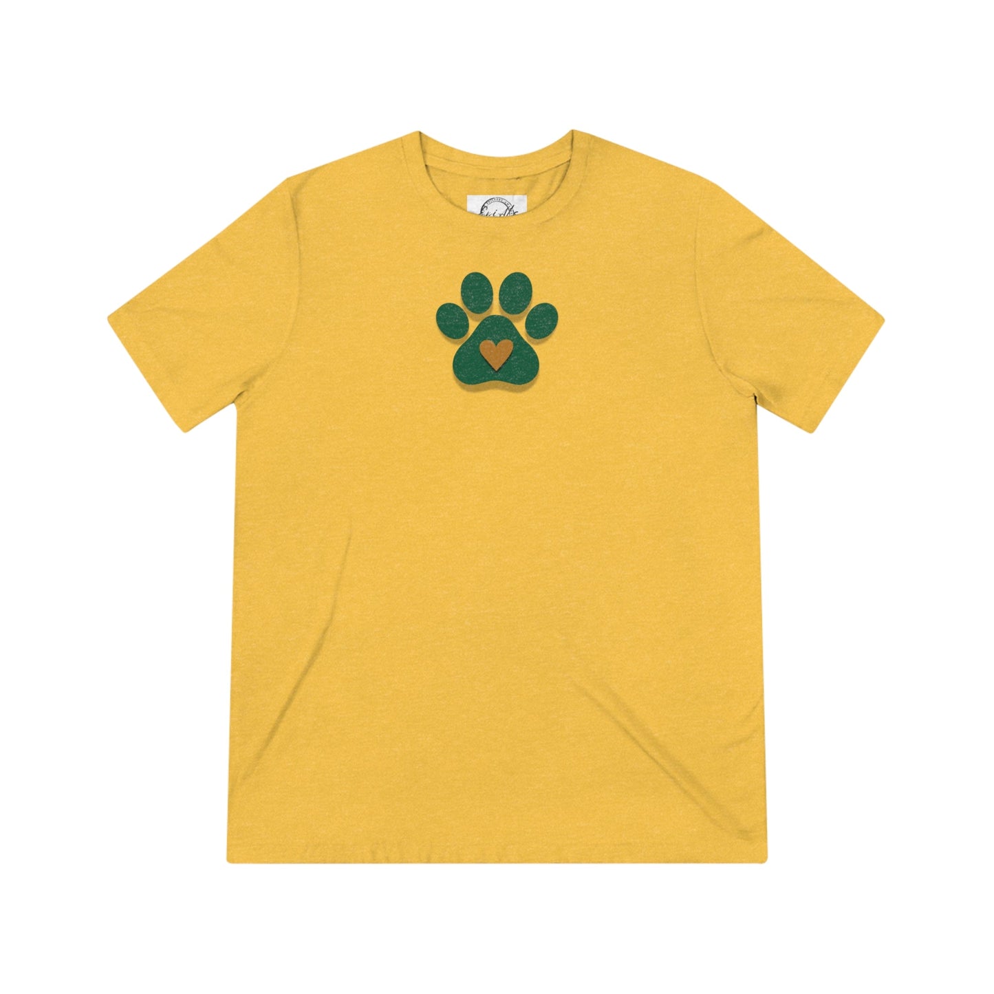 Green & Gold Paw Unisex Triblend Tee - T - Shirt - Epileptic Al’s Shop