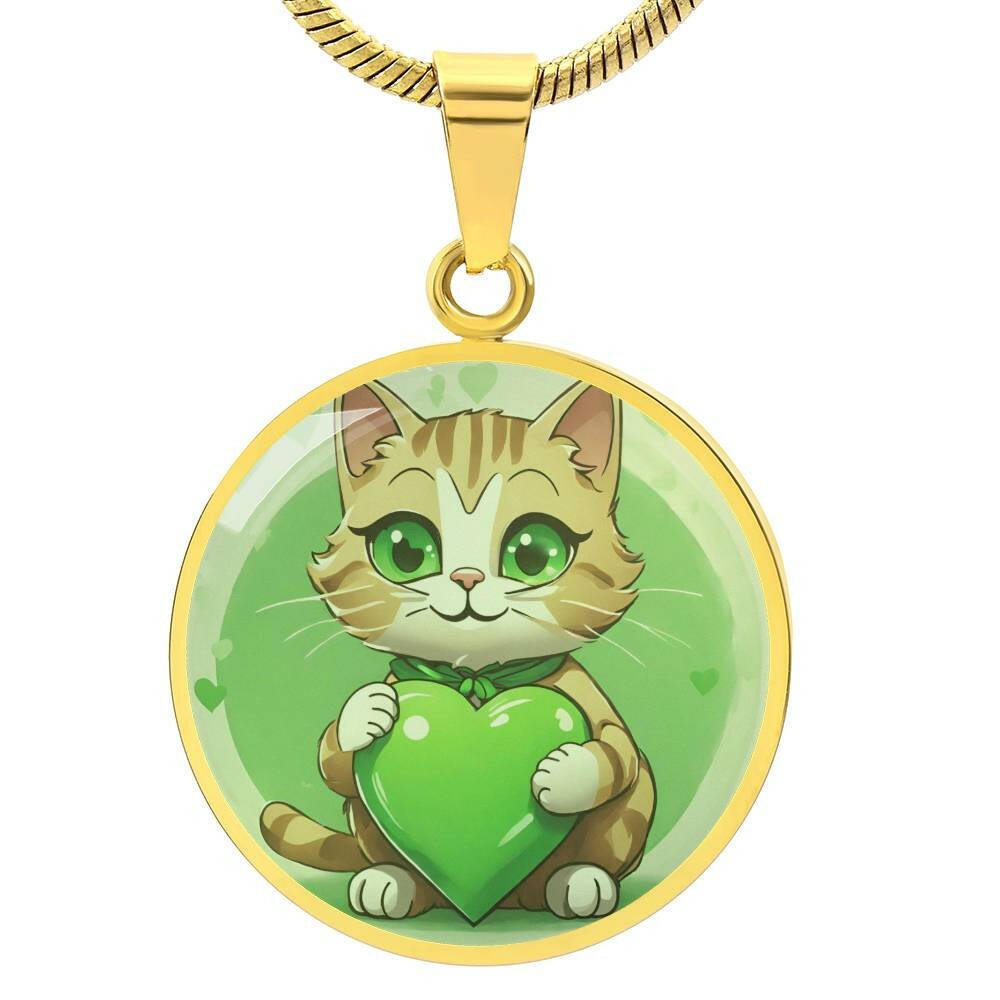 Green Kitty Necklace - Jewelry - Epileptic Al’s Shop