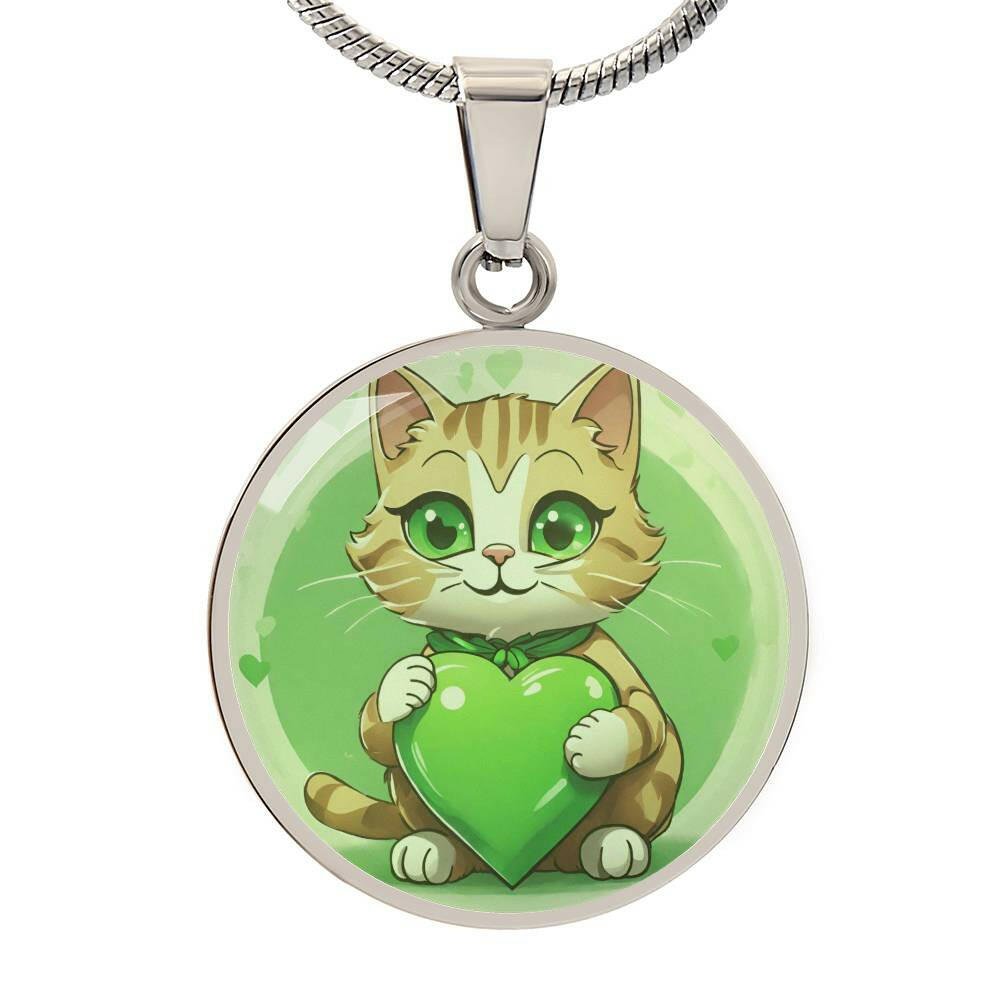Green Kitty Necklace - Jewelry - Epileptic Al’s Shop