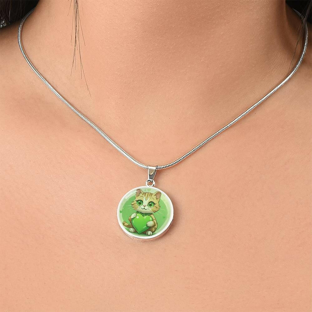 Green Kitty Necklace - Jewelry - Epileptic Al’s Shop