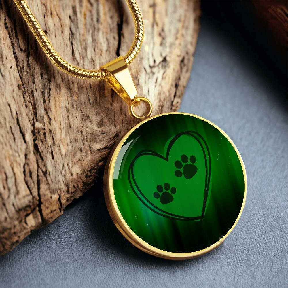Green Paw Love Necklace - Jewelry - Epileptic Al’s Shop