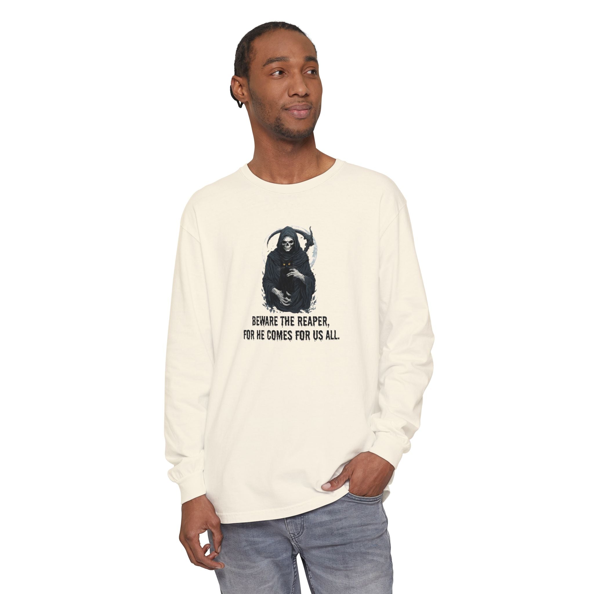 Grim Reaper Long Sleeve T-Shirt, Halloween Apparel - Clothing, T-shirts, Long - Sleeve - EpiAl's Shop