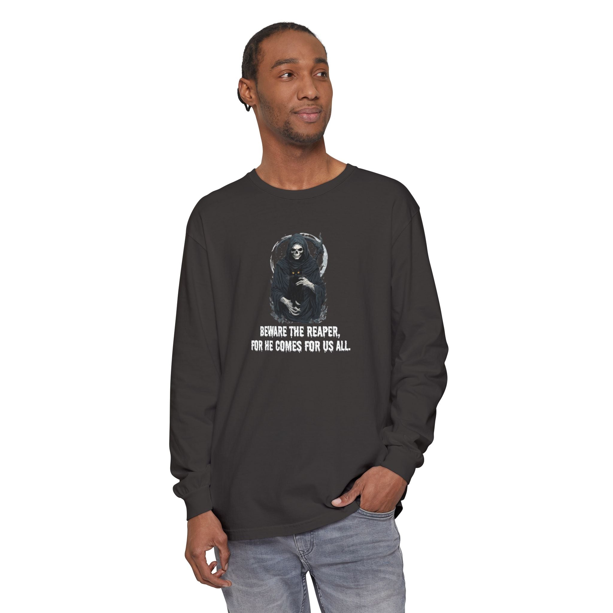 Grim Reaper Long Sleeve T-Shirt, Halloween Apparel - Clothing, T-shirts, Long - Sleeve - EpiAl's Shop