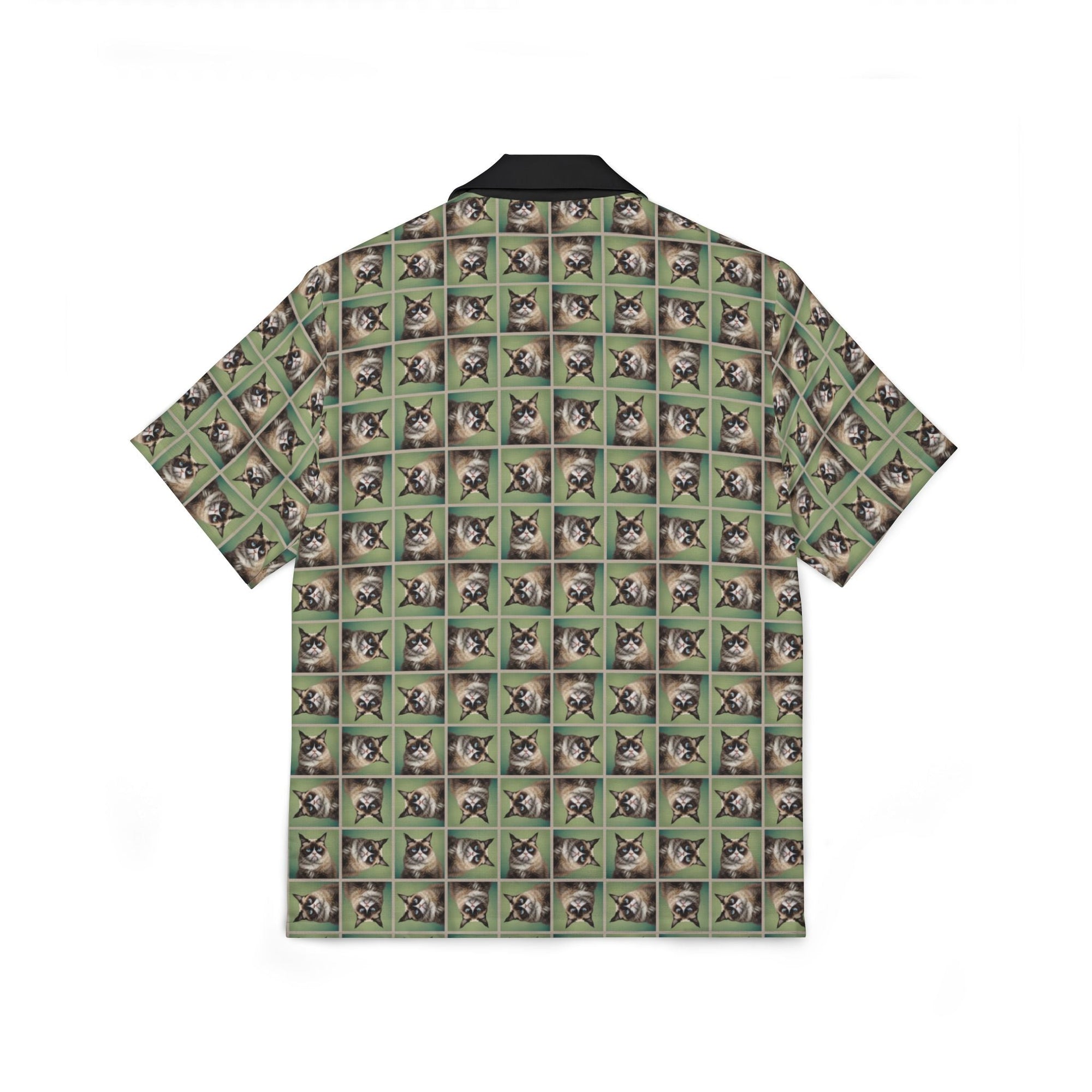 Grouchy Cat Men's Hawaiian Camp Shirt - Clothing, Hawaiian Style Shirts - EpiAl's Shop
