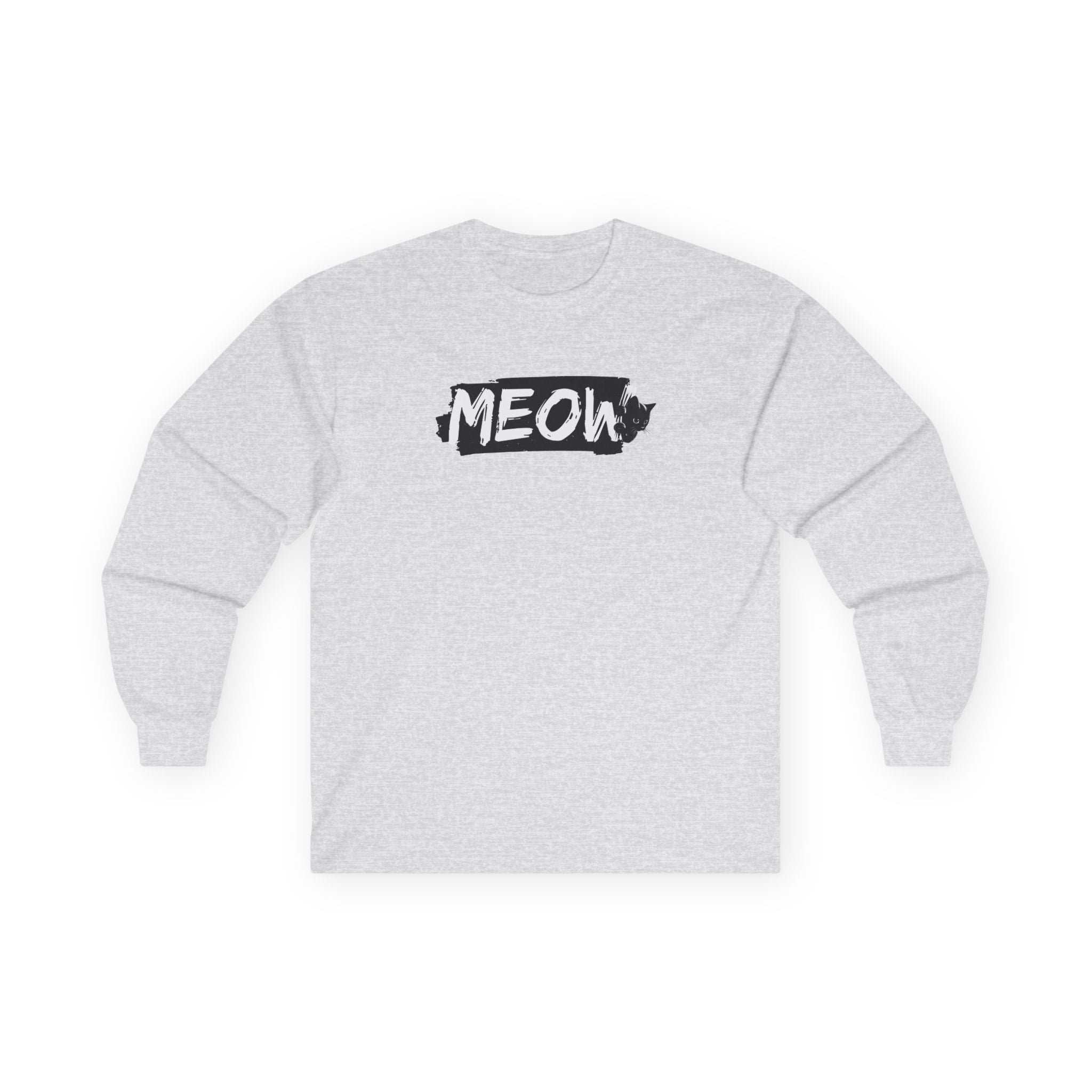 Grungy Meow Long Sleeve Tee - Clothing, T-shirts, Long - Sleeve - EpiAl's Shop