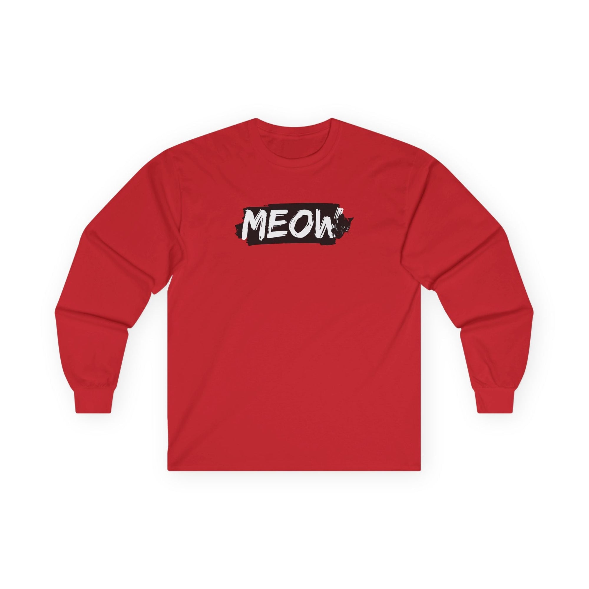 Grungy Meow Long Sleeve Tee - Clothing, T-shirts, Long - Sleeve - EpiAl's Shop