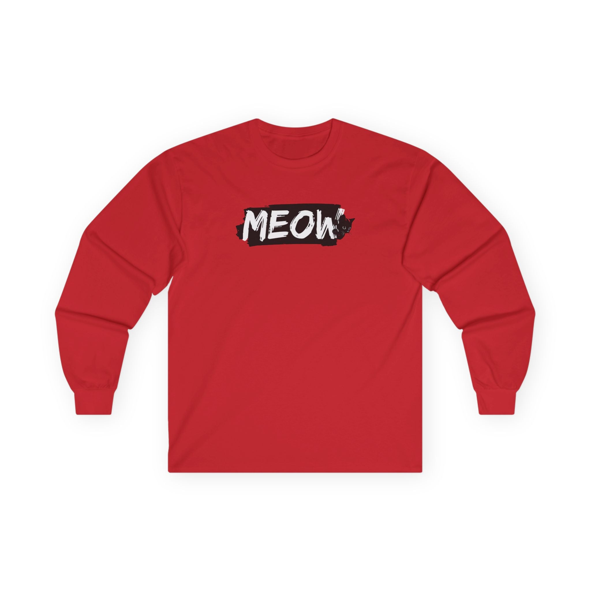 Grungy Meow Long Sleeve Tee - Clothing, T-shirts, Long - Sleeve - EpiAl's Shop