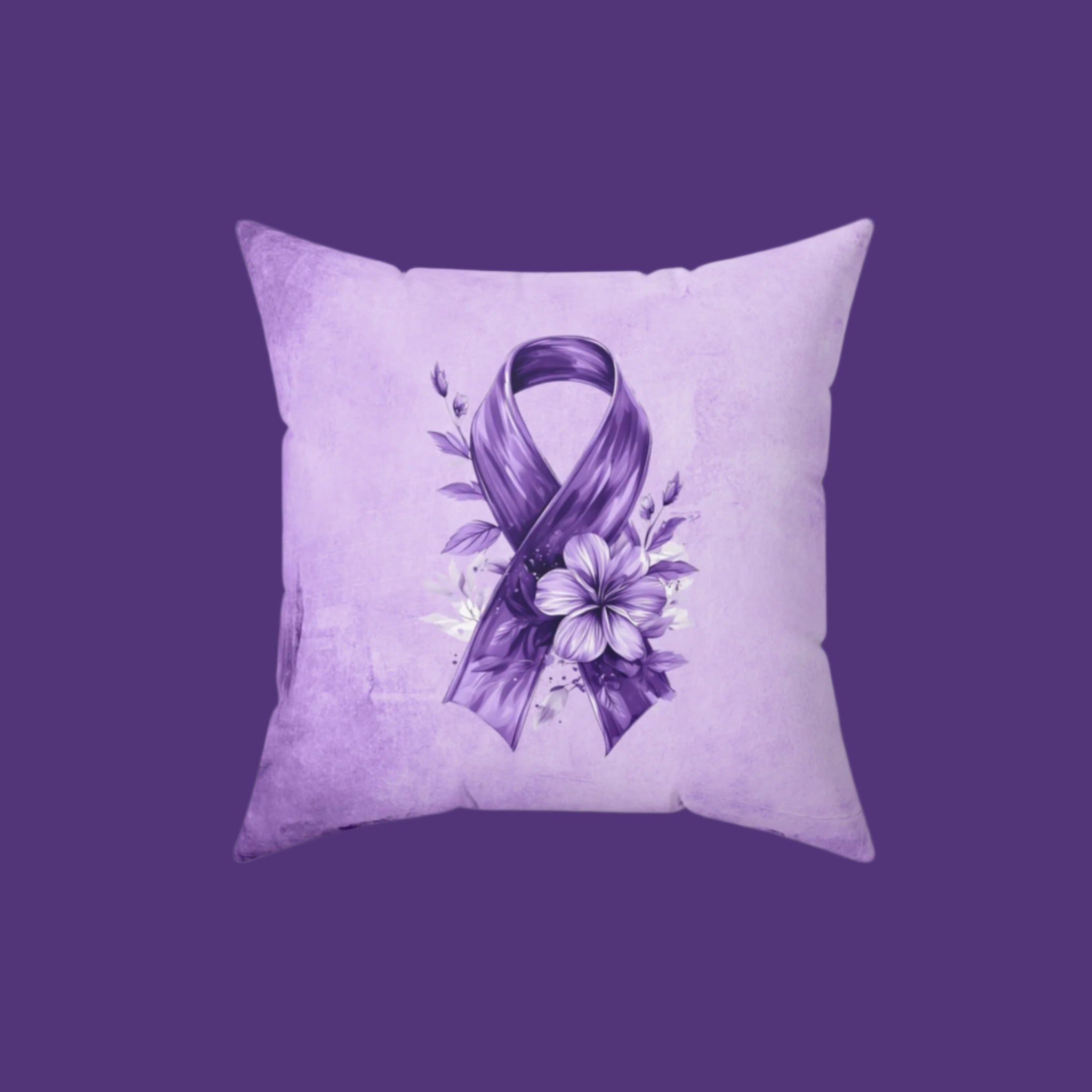 Grungy Purple Ribbon Decorative Pillow, Home Decor - Decor, Home, Pillows - EpiAl's Shop