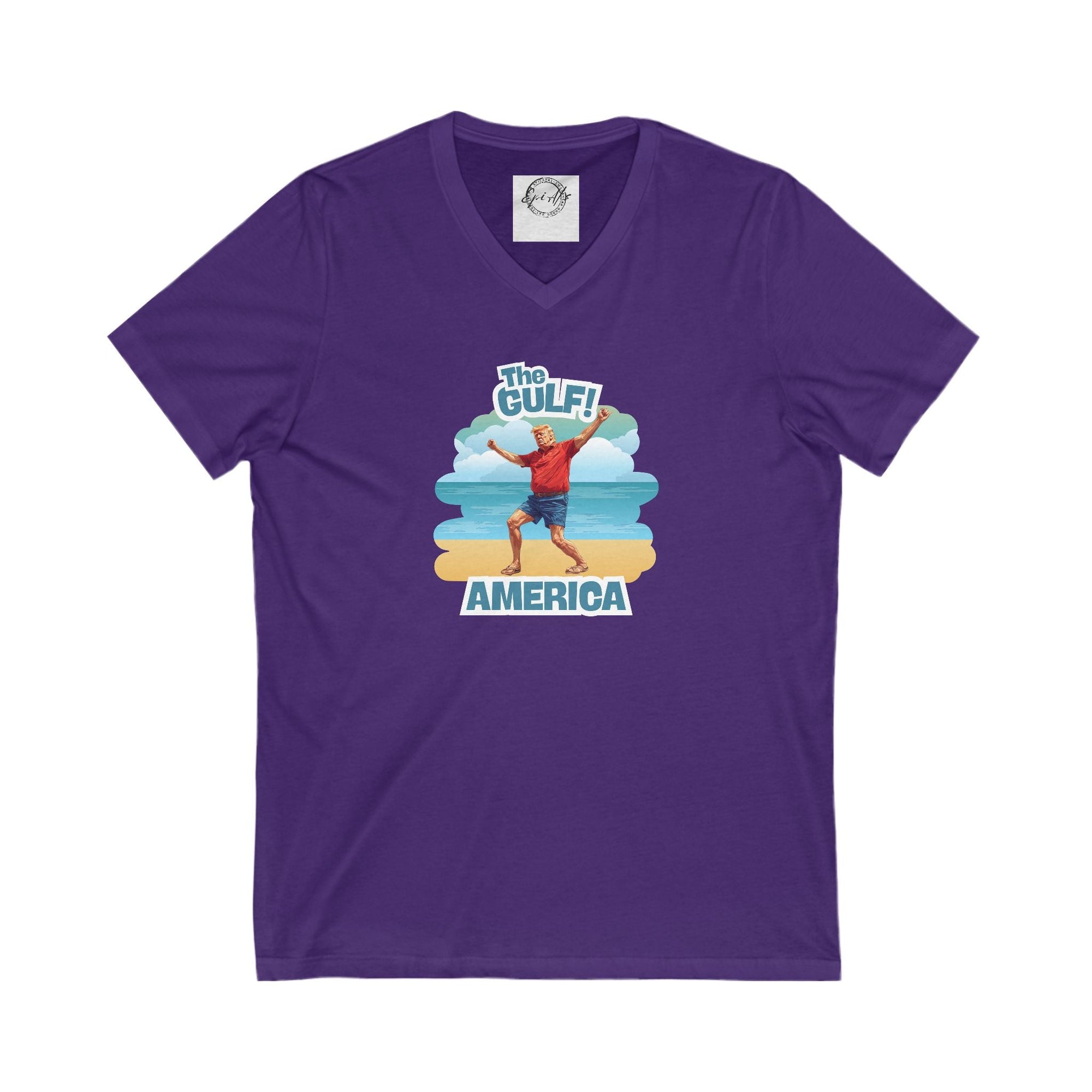 Gulf America V - Neck Tee - Clothing, T-shirts - EpiAl's Shop