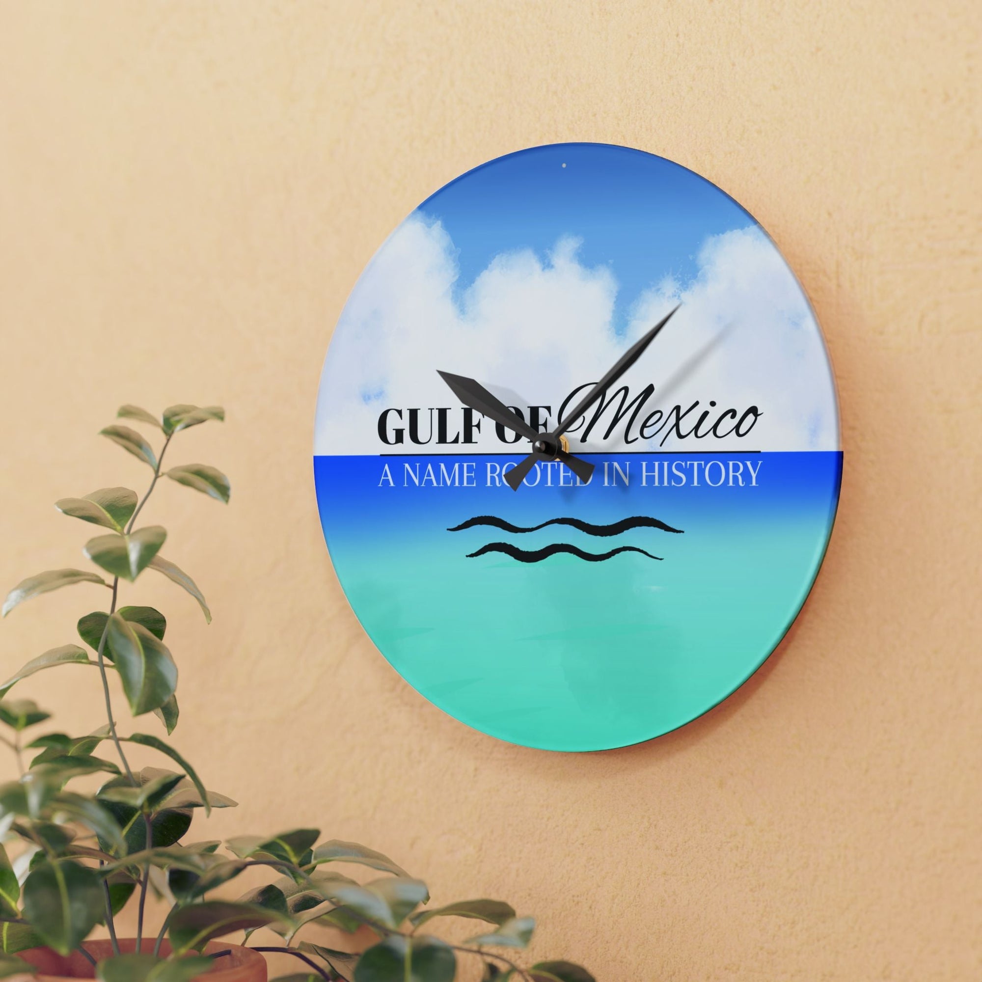 Gulf of Mexico Acrylic Wall Clock - Decor, Home, Wall Clocks - EpiAl's Shop