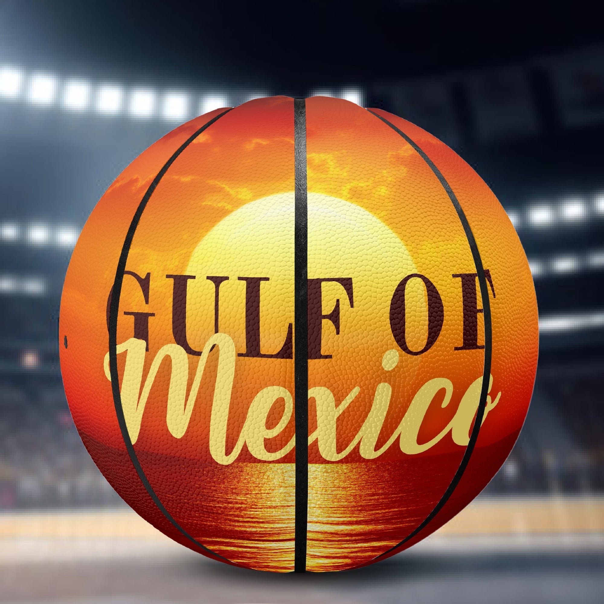 Gulf of Mexico Basketball - Four Panel Printed - Toys & Games, Basketballs - EpiAl's Shop